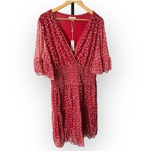 Max Studio Red Floral Dress XL